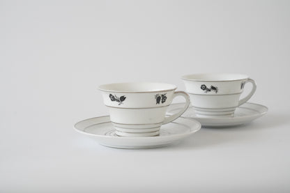 ARABIA <Hopeakello（ホペアケッロ）>シリーズ. コーヒーカップ＆ソーサー（2客セット）